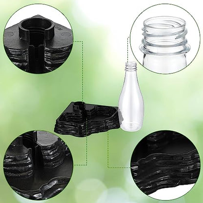 Mumufy Reptile Water Feeder, 2 Pack, Automatic Water Dispenser, 13.5Oz, for Bearded Dragon, Terrarium, Turtle, Geckos, Frog - color: black, clear