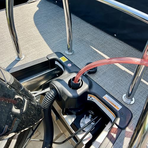 3/4” x 8’ Self-Priming Shaker Jiggler Siphon Hose, FlowPro Siphon Gas & Fuel Transfer Pump, Gas Can Siphon for Boats, Jet Ski, Pontoon. Water Siphon Pump for Hot Tub Drain and Cold Plunge | 7 GPM - size: 3/4” x 8 Foot