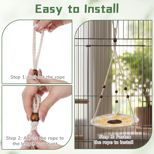 Reptile Hammock Large Bearded Dragon Bed Small Lizard Cage Habitat Tank Accessories Hanging Pet Platform Carrier for Lizard Cage Gecko Chameleon Birds Rats Gecko Lguana Reptiles Snakes