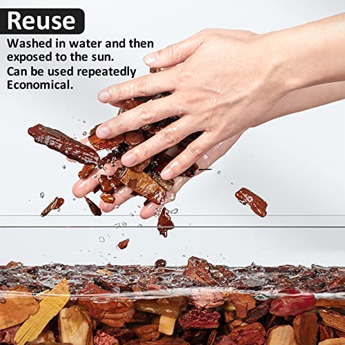 Hamiledyi Reptile Bark Bedding Tortoise Habitat Substrate Natural Terrarium Bark Wood Chips Tank Supplies for Snake Spiders Bearded Dragons Hermit Crabs Geckos - size: 1 Pcs-Large Reptile Bark Bedding