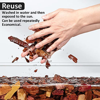 Hamiledyi Reptile Bark Bedding Tortoise Habitat Substrate Natural Terrarium Bark Wood Chips Tank Supplies for Snake Spiders Bearded Dragons Hermit Crabs Geckos - size: 1 Pcs-Large Reptile Bark Bedding