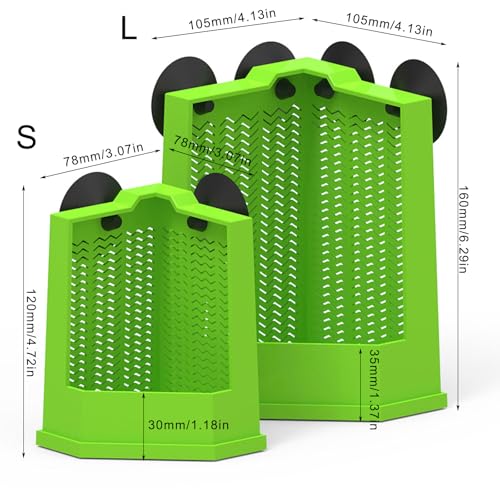 Wall Mounted Reptiles Feeding Station Corner Feeder Box With Suction Cup Attachment For Terrariums Reptiles Supply