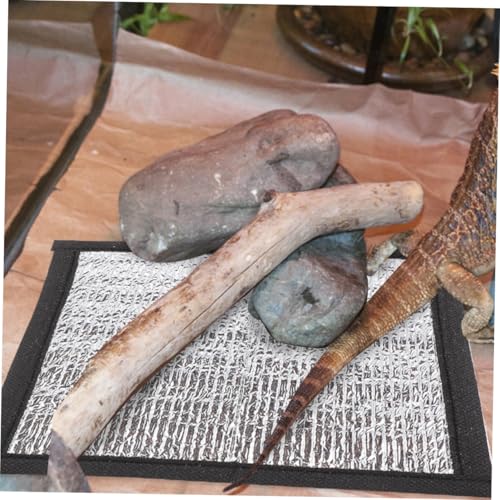 Happyyami Insulation Pad Reflective Film Under Tank Heater for Reptiles Reptile Heating Pad for Snake Lizard Turtle Efficient Heat Tape - size: 16.00X16.00X0.10CM