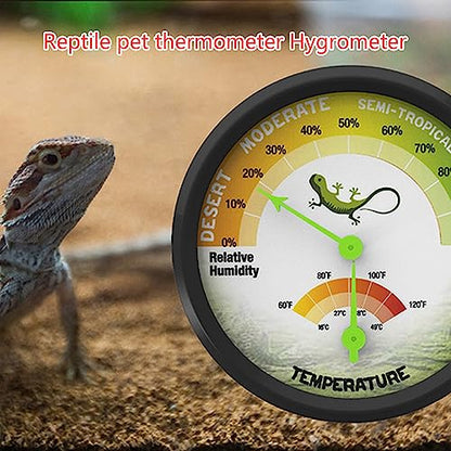 Pet Rearing Box Gauge Reptile Temperature Thermometer Humidity Hygrometer High-Accuracy VivariumTank Supplies 1pc/2Pcs Measurement - color: two pack