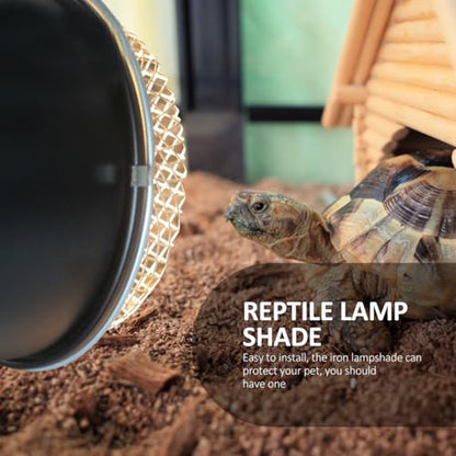ibasenice Reptile Heat Lamp Cover 5.51 in Stainless Steel Anti-Scald Lampshade Box Insulation Lamp Shade for Lizard Turtle Snake Terrarium and Habitat Lighting