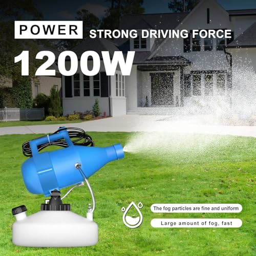 ZFULVO 4.5L(1.2Gallon) Portable Electric ULV Fogger Sprayer | 26-32ft Spraying Distance Atomizer Mist Rate 150-260ml/min, Cold Fogger Machine for Home,Hotel,Church,School,Lawn,Yard,Garden