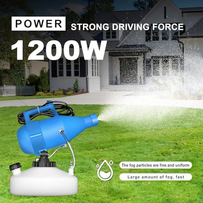 ZFULVO 4.5L(1.2Gallon) Portable Electric ULV Fogger Sprayer | 26-32ft Spraying Distance Atomizer Mist Rate 150-260ml/min, Cold Fogger Machine for Home,Hotel,Church,School,Lawn,Yard,Garden