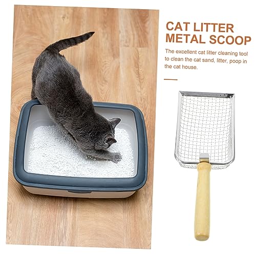 POPETPOP Cat Litter Scoop with Long Handle Reusable Reptile Waste Shovel Ergonomic Grip for Easy Cleanup for Cats and Reptiles Non Stick Design