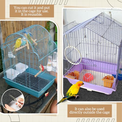 Nuanchu Large Bird Cage Mat, 48 x 36 Inch Under Pet Cage Mat, Absorbent/Waterproof Felt Pad for Bird Cages, Reptile Aquariums, Dog Kennels, with Non-Slip Backing for Hard Floors and Surfaces - size: 48"L x 36"W
