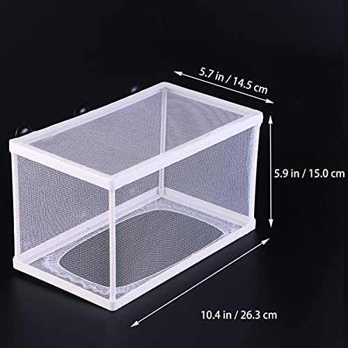 Large Breeder Net for Fish Tank Fish Hatchery Separation Net Mesh Fish Breeding Box with Suction Cup for Aquarium