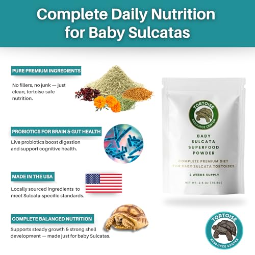 Baby Sulcata Food Powder with Calcium - Scientifically Formulated Diet for Healthy Growth - 2.5 oz Bag | 2 Week Supply - size: 2.5 Ounce (Pack of 1)