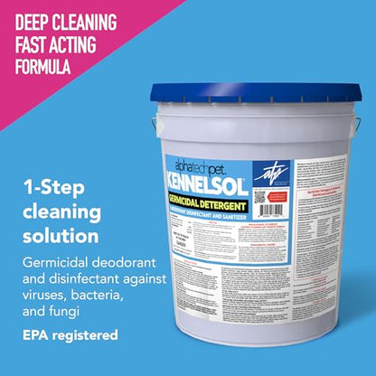 ATP KennelSol Disinfectant & Cleaner for Kennels, 640 fl oz, 1 ct | EPA-Registered, Concentrated Formula, Industrial Germicidal Detergent and Deodorizer for Shelters and Rescue Organizations - size: 640 Fl Oz (Pack of 1)