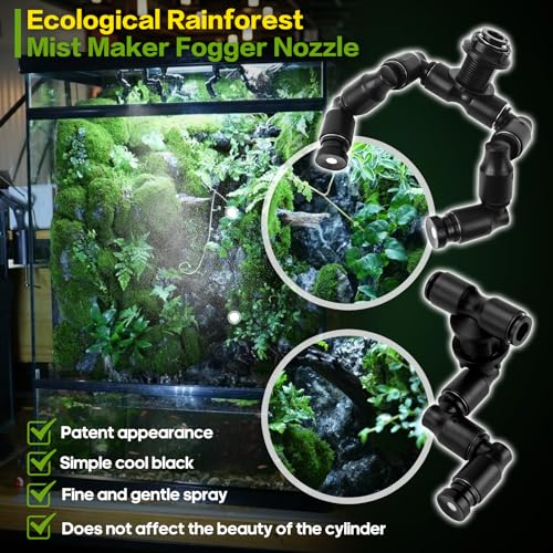 Reptile Smart Mister, Reptile Humidifiers Misting System Automatic with Timer, Terrariums Humidifier with 360°Adjustable Misting Nozzles, Spray Kit for Rainforest Plants Amphibian - size: Touch Version - Upgraded
