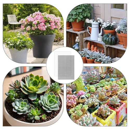 20PCS Plastic Mesh, Sturdy Plastic Grid, Non-Slip Mesh for Plant Pots, Prevent Soil Loss, DIY Drainage Net, Suitable for Screen Window, Vent, Cage, Filter, Garden