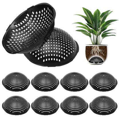 Planter Inserts 4.4 Inch Bowl Grid Mats, Plant Pot Hole Mesh Pads Drainage | 10Pack, 3D Breathable Net, Drainage Screens Inserts To Prevent Leakage & Root Rot, Ideal For Indoor Outdoor Potted Plants - size: 4.4 Inch