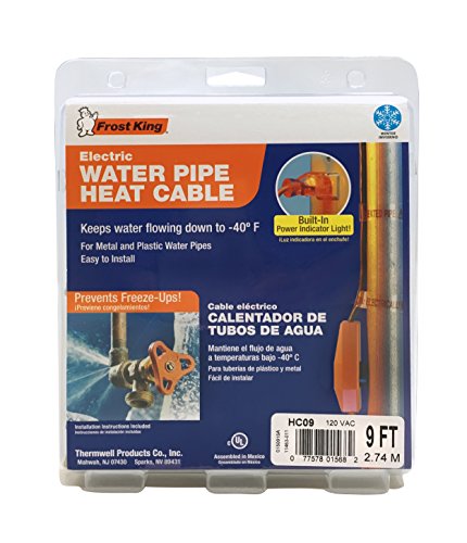 Frost King HC9A Automatic Electric Heat Kit Heating Cables, 9 Feet, Black, 9 Ft - size: 9-Feet