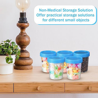 Geiserailie 100 Pcs Urine Cups 4oz Disposable Specimen Container,Blue | Pee Cups for Testing, Leak Proof Screw on Lids for Safe Urinalysis Pee Stool Sample Collection Analysis - color: Blue