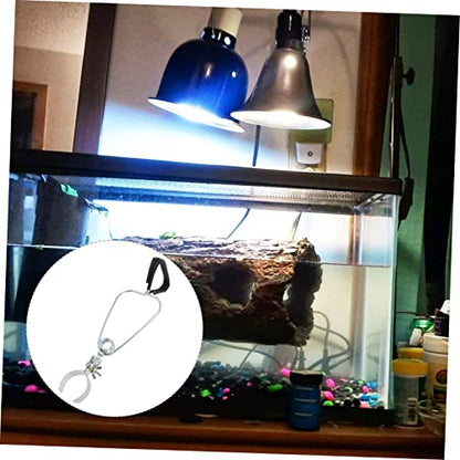 Didiseaon 1pc Reptile Lamp Clip Aluminum Alloy Fixture for Stable Pet Lighting Clamp for Reptile Lampshade Smooth Edges Easy to Install for Tanks and Terrariums