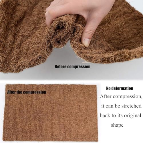 Hamiledyi Reptile Carpet Natural Coconut Fiber Tortoise Carpet Mat for Pet Terrarium Liner Reptile Supplies for Lizard Snake Chamelon Turtle Bedding Bunny Rabbit Mat (4 Pcs) - size: 4 Packs/19.7 x 11.8 Inch