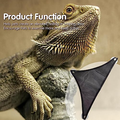 Bearded Dragon Hammock Reptile Hammock for Axolotl,Geckos,Lizards,Breathable Mesh Bearded Dragon Tank Accessories for Snakes,Chameleon,Fish - size: 18*12*9inch