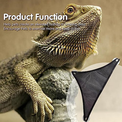 Bearded Dragon Hammock Reptile Hammock for Axolotl,Geckos,Lizards,Breathable Mesh Bearded Dragon Tank Accessories for Snakes,Chameleon,Fish - size: 18*12*9inch