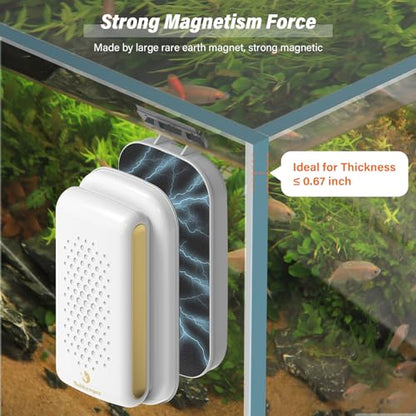 fishkeeper Magnetic Aquarium Fish Tank Glass Cleaner, Large for 0.5-0.67in | Exquisite & Super Strong Magnetism, Double Side Floating Algae Scraper Cleaning Tools forAcrylic and Glass Tanks - size: L (for 0.5" - 0.67" glass)