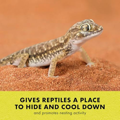 Zilla Rock Den, Naturalistic Rock Décor, Ideal Hideaway for Snakes, Skinks, Geckos, Bearded Dragons, Medium - size: Medium
