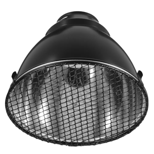 STOBAZA Reptile Heat Lamp Guard Anti-Scald Dome Light Cover Aluminum Heat Lamp Cover with Mesh Protector for Breeding Boxes and Indoor Greenhouses 5.59 X 5.59 X 4.13 in
