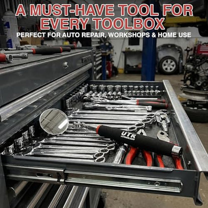 UTR Perfect - 2 in 1 - One side - 2" Telescopic Mirror for Inspection, Flexible Mirror 360 Rotation. Other side - 8lb Steel Magnet for Magnetic Pick-up. Two Tools Combined Together