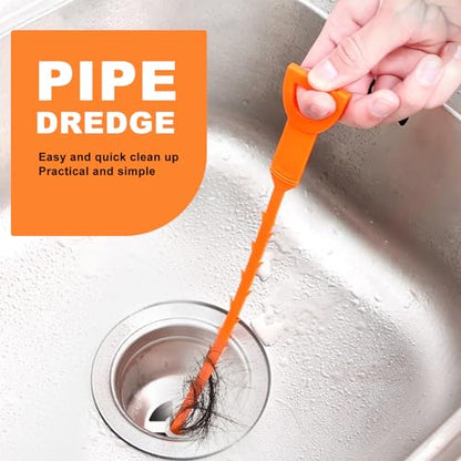 Drain Snake Clog Remover - 6 Pack 20 Inch Flexible Hair Tool | Drain clog remover, also known as drain snake. Non-chemical, fume-free, pipe-safe drain cleaner for sink, shower, tub& toilet - style: Drain Snake 6pcs