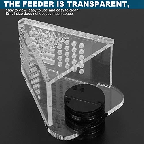 Aquarium Transparent Acrylic Feeding Container Fish Cone Feeder with Magnetic Suction Fish‑Box Feeder for Aquarium Accessories