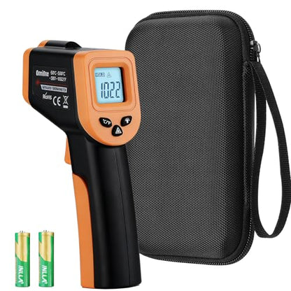 Blackstone Infrared Thermometer Gun for Cooking, Pizza Oven Thermometer | IR Temperature Gun for Griddle Cast Iron, -58℉~1022℉ Non Contact Heat Gun for Surface with Hard Carrying Bag (NOT for Human)