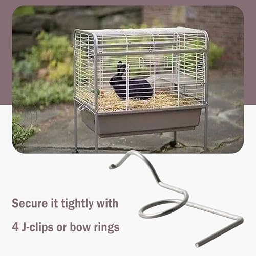 15 Pack Stainless Steel Wire Door Cage Latches Wire Crate Latch Lock | for Fixing Pet Cage Door Hook, 4-3/5 Inches( Right)