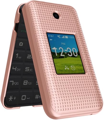 Holster Combo for Cricket Debut Flex Flip Phone Case Belt Clip - Rose Gold | Also Fits AT&T Cingular Flex 2, For Model U1030AA or U1030AC via 2023 - color: Rose Gold