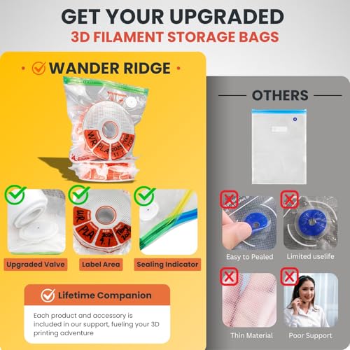 3D Printer Filament Storage Bags – Vacuum, Moisture-Proof & Dustproof, Humidity Resistant, Reusable (13 x 15 Inches, 5 Bags) - style: 5 Bags