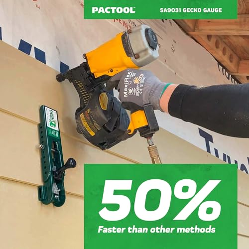PacTool Gecko Gauge Kit w/Pouch - Fiber Cement Siding & Hardie HZ6 | For 5/16" fiber cement siding including James Hardie HZ5. Lap siding gauge with mounting clips & storage pouch included. - size: "5/16” Thickness for Hardie Siding with Pouch, style: STA