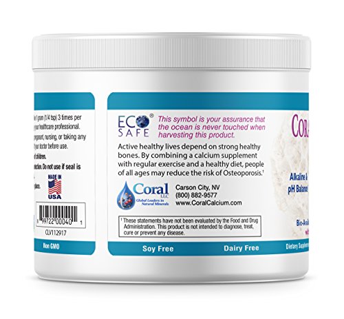 Coral Calcium Powder, Ecopure Calcium Supplement, 16 Ounces | Ancient Seabed Coral Calcium Powder; Supports Bone Health; 72+ Trace Minerals; Easy to Mix Powder; manufactured in the USA - size: 16 Ounce (Pack of 1)