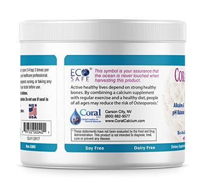 Coral Calcium Powder, Ecopure Calcium Supplement, 16 Ounces | Ancient Seabed Coral Calcium Powder; Supports Bone Health; 72+ Trace Minerals; Easy to Mix Powder; manufactured in the USA - size: 16 Ounce (Pack of 1)