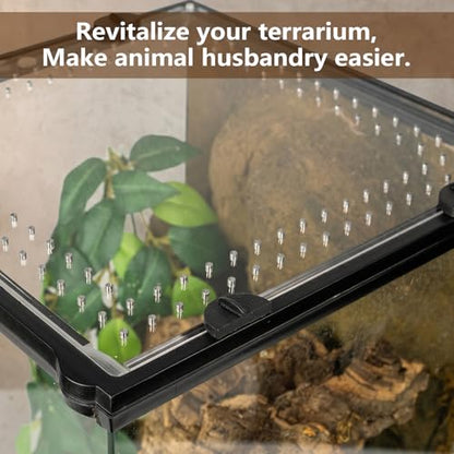 Enclosures Lid Clip Compatible with Exo Terra, for Terrariums and Animal Cages, Easy-Lock Frame Fastener(2Pcs)