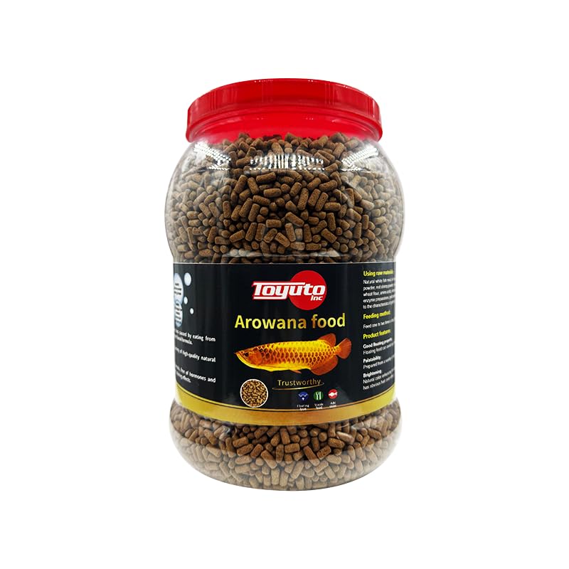 High Protein Floating Sticks Fish pellets for Arowana,Oscars,Flower Horns,Red Parrots Arowana pellets,1kg (2.2lb)