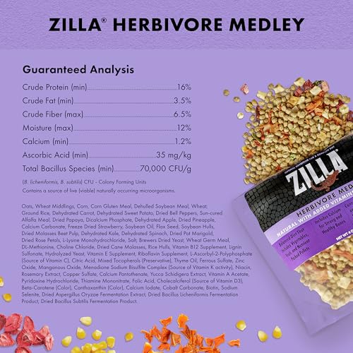 Zilla Pet Reptile Herbivore Food Medley Diet, 4 oz - size: 4 Ounce (Pack of 1)