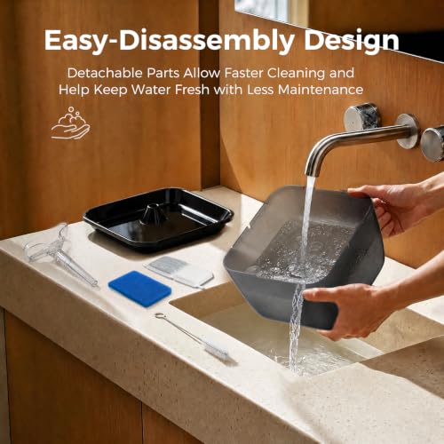 Pet Water Fountain for Large Dogs & Cats, 7L/1.84Gal, Quiet Automatic Pump | Large dog water bowl dispenser for multi-pet households,easy to clean,visible water level, no spill, recirculating system