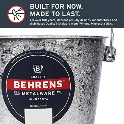 Behrens Hot-Dipped Galvanized Steel Utility Pail, 22-Quart - size: 22-Quart, style: Hot Dipped