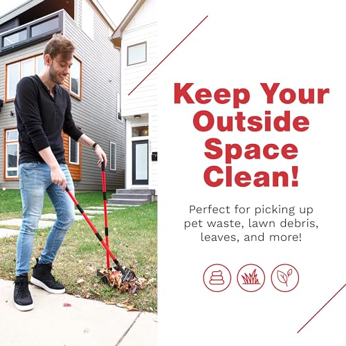 Pooper Scooper for Dogs, Heavy Duty Long Handle Rake, Spade & XL Tray | Rustproof Aluminum Poop Scooper for Large Dogs, 36+" Handles and 9”W 9.5”L Extra Large Tray for Yard, Grass, Dirt & Gravel - color: 3 Piece Set - X Large