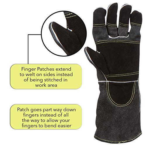 Suse's Kinder Protective Gloves, Professional Animal Handling for Dog Cat, Falconry Parrot - size: Large