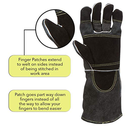 Suse's Kinder Protective Gloves, Professional Animal Handling for Dog Cat, Falconry Parrot - size: Large