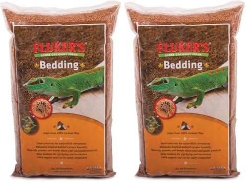 Fluker's Coconut Fiber Bedding for Reptiles and Arachnids | Loose Texture | 5QT Size | Pack of 2 - size: 10 Pound (Pack of 2)