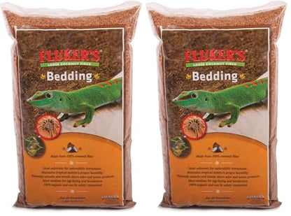Fluker's Coconut Fiber Bedding for Reptiles and Arachnids | Loose Texture | 5QT Size | Pack of 2 - size: 10 Pound (Pack of 2)