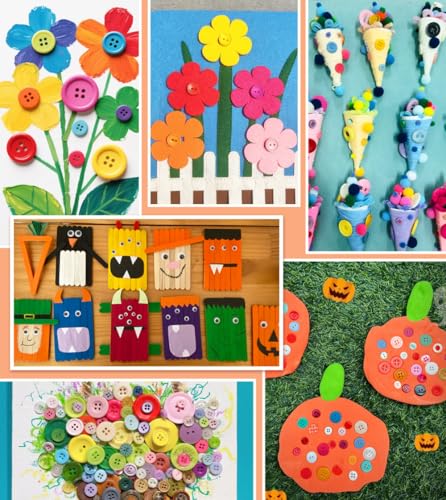 Eppingwin Pipe Cleaners Craft Kits, Craft Kit Includes Pom Poms, Felt Sheets, Pony Beads, Arts and Crafts Supllies for Arts Crafts DIY