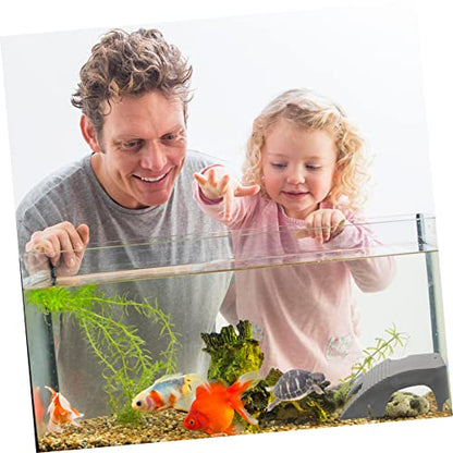Abaodam 2pcs Turtle Basking Platform for Aquatic Turtles Durable Reptile Dock with Suction Cups Climbing Stand for Tanks and Aquariums Promotes Climbing and Exercise - color: Dark Grey